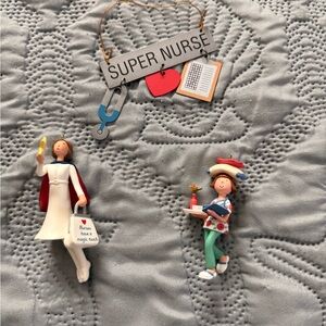 Nurse Figurine ornament set
